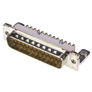 TE Connectivity 25 Way Right Angle 2.76 mm Pitch Through Hole D-Sub Connector with 4 to 40 UNC Threaded Insert 8-1393480-7