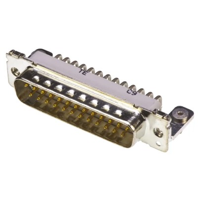 TE Connectivity 25 Way Right Angle 2.76 mm Pitch Through Hole D-Sub Connector with 4 to 40 UNC Threaded Insert 8-1393480-7