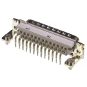 TE Connectivity 25 Way Right Angle 2.76 mm Pitch Through Hole D-Sub Connector with 4 to 40 UNC Threaded Insert 8-1393480-7