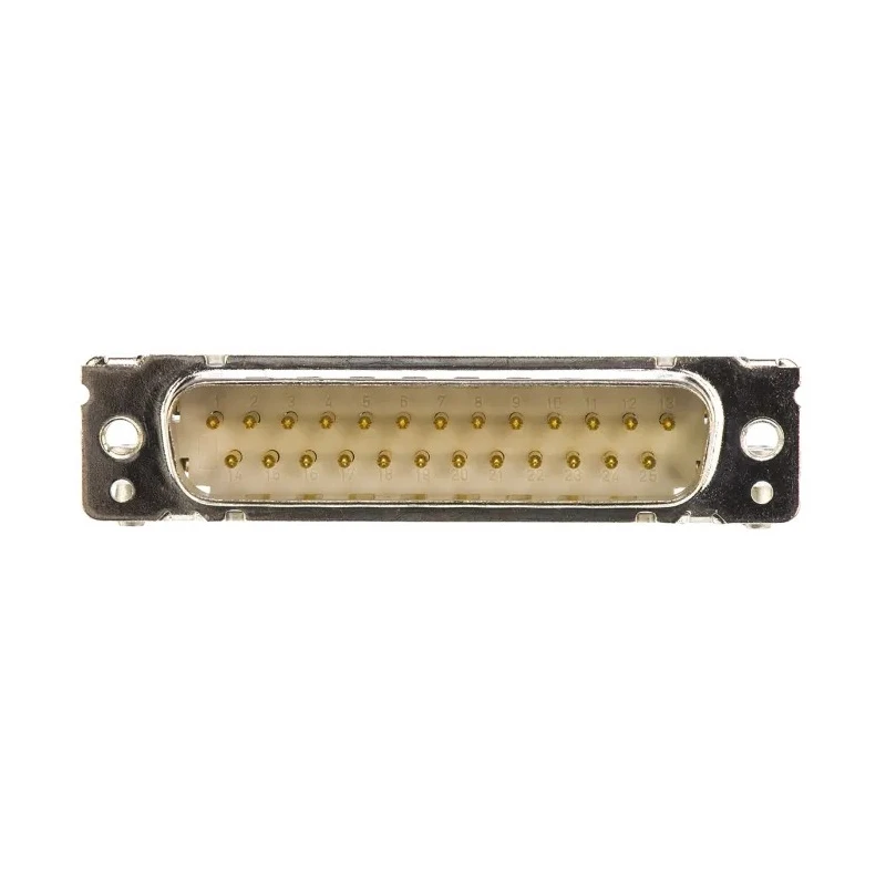 TE Connectivity 25 Way Right Angle 2.76 mm Pitch Through Hole D-Sub Connector with 4 to 40 UNC Threaded Insert 8-1393480-7