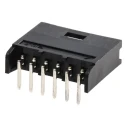 TE Connectivity AMPMODU MOD II Series Right Angle Through Hole PCB Header 6 Contacts 2.54 mm Pitch 1 Row Shrouded 280379-2