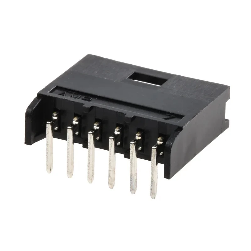 TE Connectivity AMPMODU MOD II Series Right Angle Through Hole PCB Header 6 Contacts 2.54 mm Pitch 1 Row Shrouded 280379-2