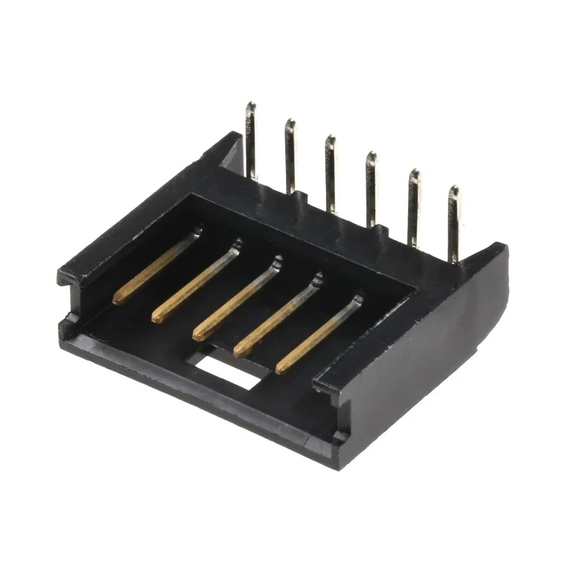 TE Connectivity AMPMODU MOD II Series Right Angle Through Hole PCB Header 6 Contacts 2.54 mm Pitch 1 Row Shrouded 280379-2