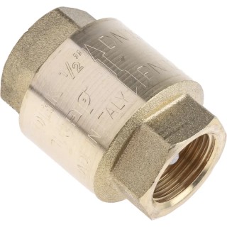 RS PRO Brass Threaded Single Check Valve 1/2 in BSPP, 12 bar, Female Inlet/Outlet, Brass Body 486-148