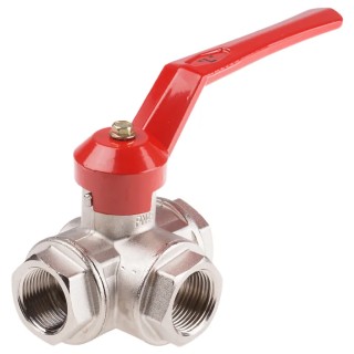 RS PRO Brass Threaded Ball Valve BSPP 40 bar 2 in to 1 in Aluminium Handle 486-176