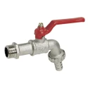 RS PRO Chrome Brass Lever Bib Tap BSP, 3/4 in BSP, Brass Body, Chrome Finish, 21 bar Max Pressure 486-198