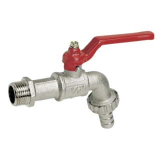 RS PRO Chrome Brass Lever Bib Tap BSP, 3/4 in BSP, Brass Body, Chrome Finish, 21 bar Max Pressure 486-198