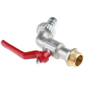 RS PRO Chrome Brass Lever Bib Tap BSP, 3/4 in BSP, Brass Body, Chrome Finish, 21 bar Max Pressure 486-198