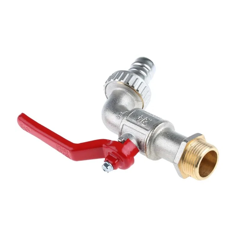 RS PRO Chrome Brass Lever Bib Tap BSP, 3/4 in BSP, Brass Body, Chrome Finish, 21 bar Max Pressure 486-198