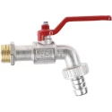 RS PRO Chrome Brass Lever Bib Tap BSP, 3/4 in BSP, Brass Body, Chrome Finish, 21 bar Max Pressure 486-198