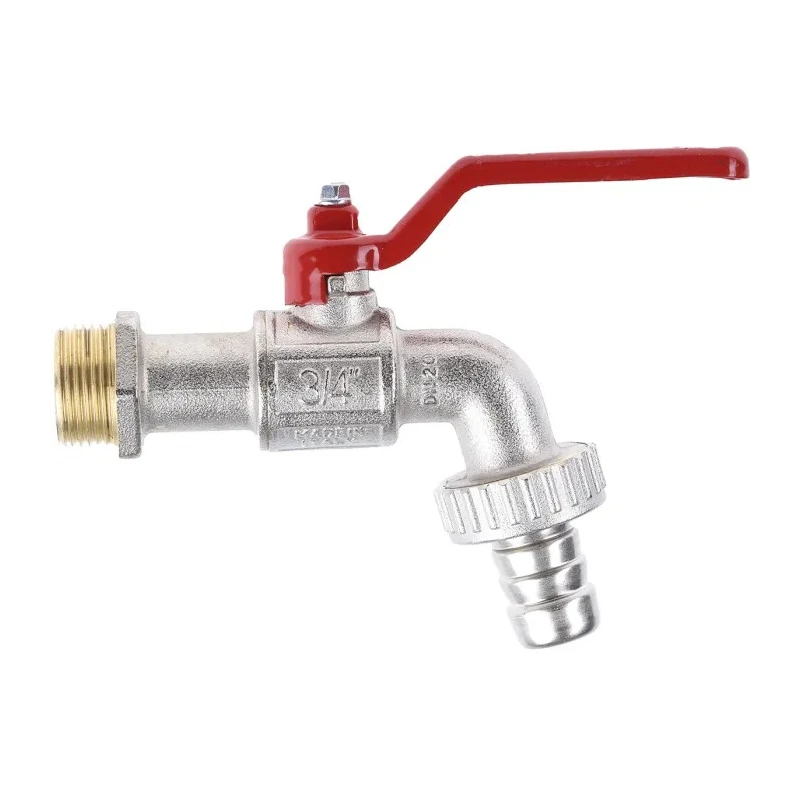 RS PRO Chrome Brass Lever Bib Tap BSP, 3/4 in BSP, Brass Body, Chrome Finish, 21 bar Max Pressure 486-198