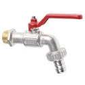 RS PRO Chrome Brass Lever Bib Tap BSP, 3/4 in BSP, Brass Body, Chrome Finish, 21 bar Max Pressure 486-198