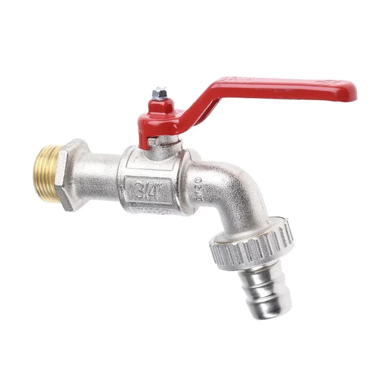 RS PRO Chrome Brass Lever Bib Tap BSP, 3/4 in BSP, Brass Body, Chrome Finish, 21 bar Max Pressure 486-198