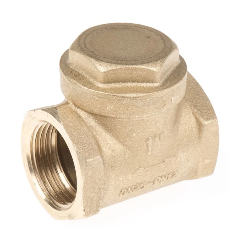 RS PRO Brass Threaded BSP Single Non Return Valve 1 in, 12 bar 486-205