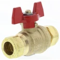 RS PRO Brass Compression Full Port Ball Valve 16 Bar, 12-54 mm Inlet, 15 mm Outlet 486-299