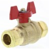RS PRO Brass Compression Full Port Ball Valve 16 Bar, 12-54 mm Inlet, 15 mm Outlet 486-299