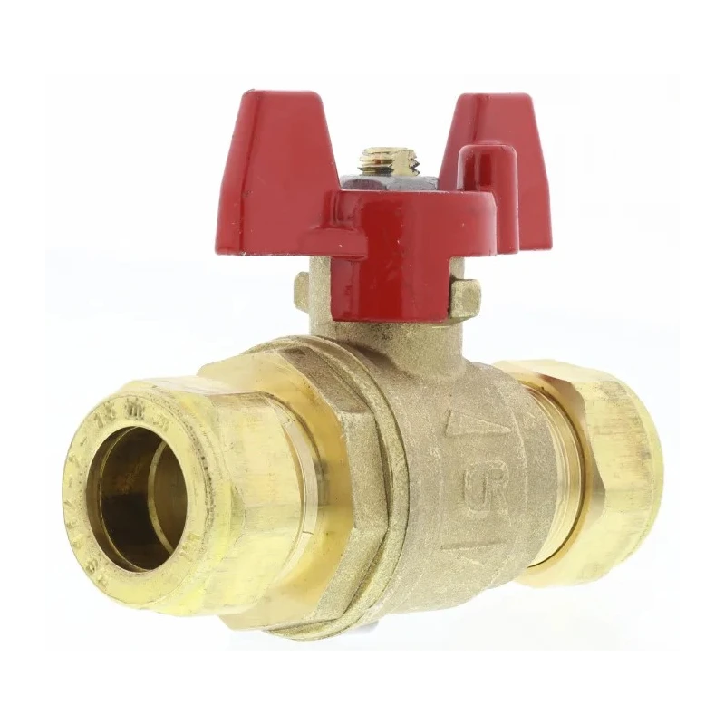 RS PRO Brass Compression Full Port Ball Valve 16 Bar, 12-54 mm Inlet, 15 mm Outlet 486-299