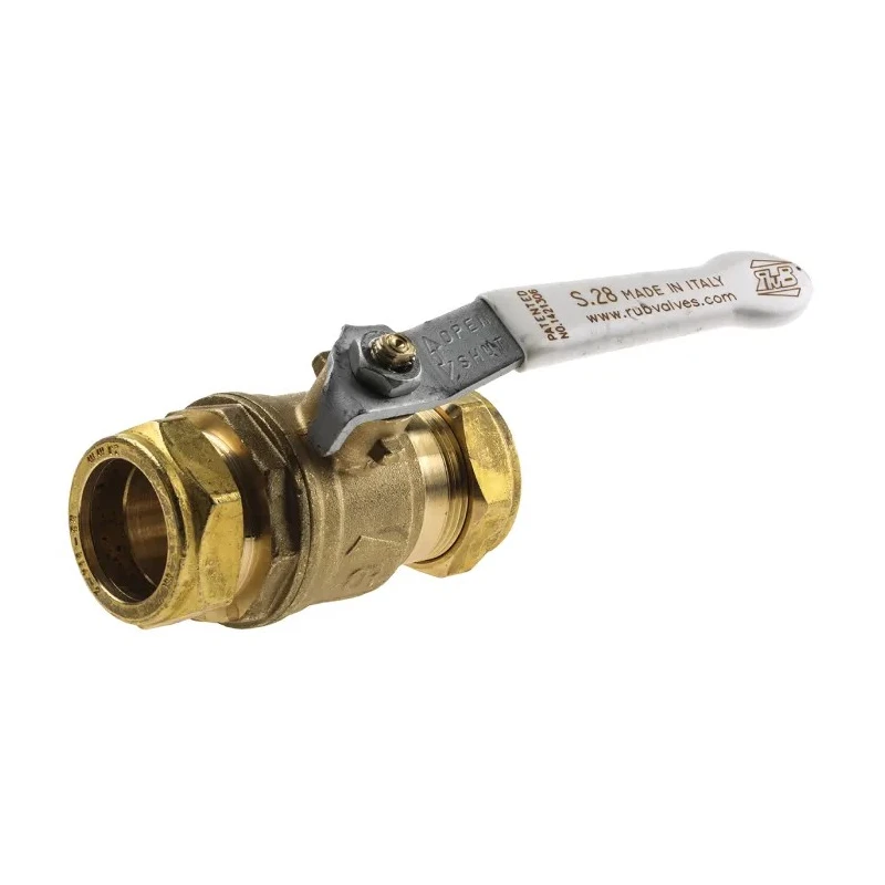 RS PRO Brass Compression Full Port Ball Valve 16 Bar Operating Pressure 12-54 mm Inlet 28 mm Outlet 486-344