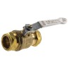 RS PRO Brass Compression Full Port Ball Valve 16 Bar Operating Pressure 12-54 mm Inlet 28 mm Outlet 486-344