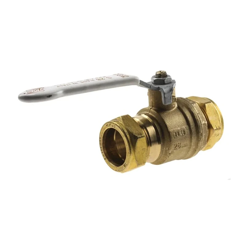 RS PRO Brass Compression Full Port Ball Valve 16 Bar Operating Pressure 12-54 mm Inlet 28 mm Outlet 486-344