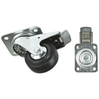 Tente Braked Swivel Castor 70 kg Capacity 80 mm Wheel Diameter Rubber Wheel 108 mm Overall Height 35 mm 3477PVO080P62PAF