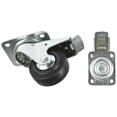 Tente Braked Swivel Castor 70 kg Capacity 80 mm Wheel Diameter Rubber Wheel 108 mm Overall Height 35 mm 3477PVO080P62PAF