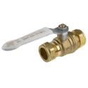RS PRO Brass Compression 2-Way Ball Valve 16 Bar 22 mm 1/4 Turn Manual Lever 486-306