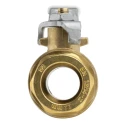 RS PRO Brass Compression 2-Way Ball Valve 16 Bar 22 mm 1/4 Turn Manual Lever 486-306