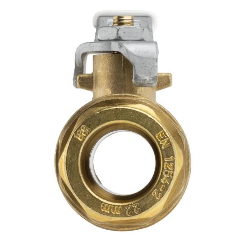 RS PRO Brass Compression 2-Way Ball Valve 16 Bar 22 mm 1/4 Turn Manual Lever 486-306