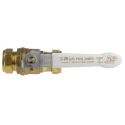 RS PRO Brass Compression 2-Way Ball Valve 16 Bar 22 mm 1/4 Turn Manual Lever 486-306