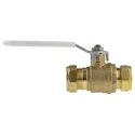 RS PRO Brass Compression 2-Way Ball Valve 16 Bar 22 mm 1/4 Turn Manual Lever 486-306