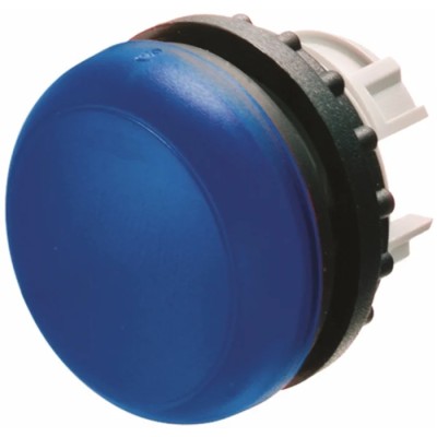 Eaton Blue Pilot Light, 22.5 mm Cutout Round Flush Mount RMQ Titan M22 Series 78639221 M22-L-B+M22-A+M22-LED230-B