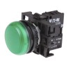 Eaton Flush Rear Surface Mount Green LED Pilot Light RMQ Titan M22 22 mm Cutout 264V AC 78639223 M22-L-G+M22-A+M22-LED230-G