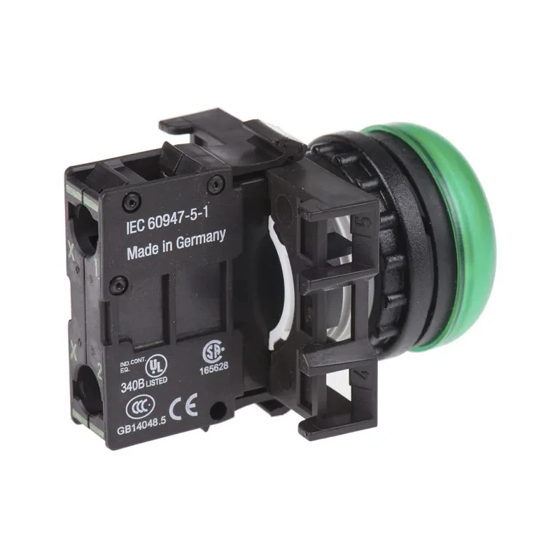 Eaton Flush Rear Surface Mount Green LED Pilot Light RMQ Titan M22 22 mm Cutout 264V AC 78639223 M22-L-G+M22-A+M22-LED230-G