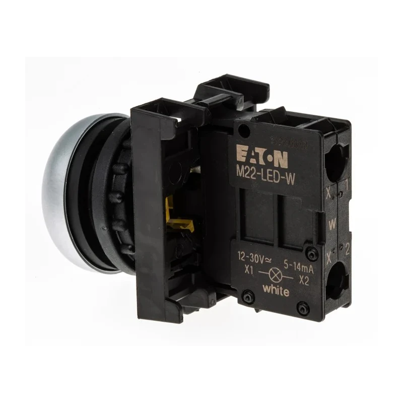 Eaton RMQ Titan M22 Series Yellow Momentary Push Button Head 22 mm Cutout Diameter IP69K 78639209 M22-DL-Y+M22-A+M22-LED-W