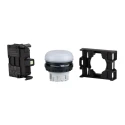 Eaton Flush White LED Pilot Light RMQ Titan M22 22 mm Cutout, 264V AC, IP69K, Round 78639225 M22-L-W+M22-A+M22-LED230-W