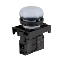 Eaton Flush White LED Pilot Light RMQ Titan M22 22 mm Cutout, 264V AC, IP69K, Round 78639225 M22-L-W+M22-A+M22-LED230-W