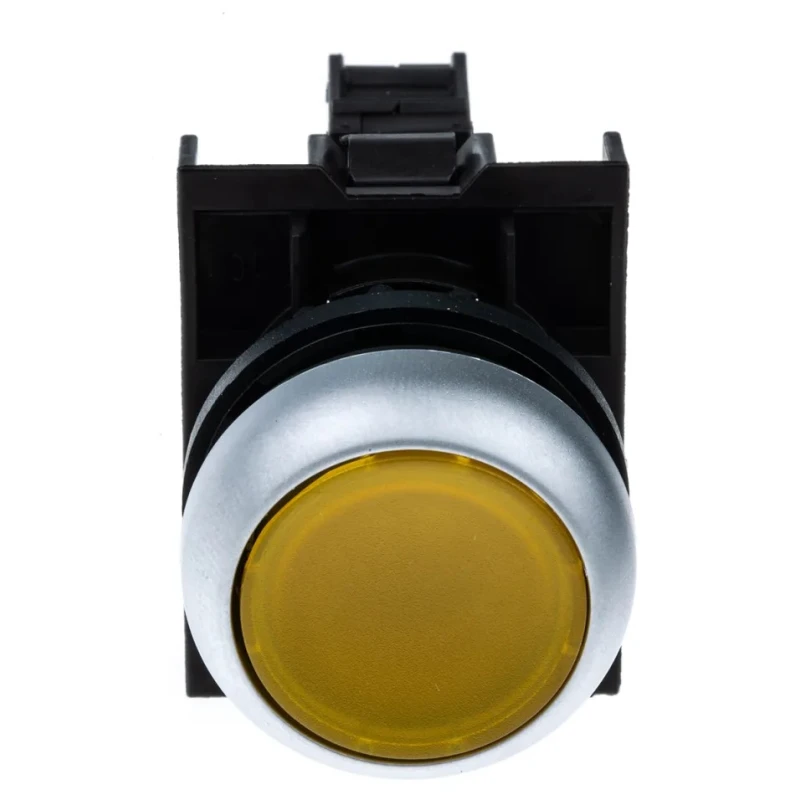 Eaton RMQ Titan M22 Series Yellow Momentary Push Button Head 22 mm Cutout Diameter IP69K 78639209 M22-DL-Y+M22-A+M22-LED-W