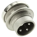 Amphenol Industrial C 091 A 3 Pole Straight M16 DIN Plug Panel Mount Male Screw Lock 4A 300V T3262000