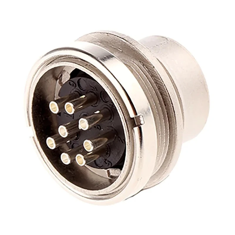 Amphenol Industrial C 091 A 8 Pole Straight M16 DIN Plug Panel Mount Male 4A 100V Screw Lock T3506000