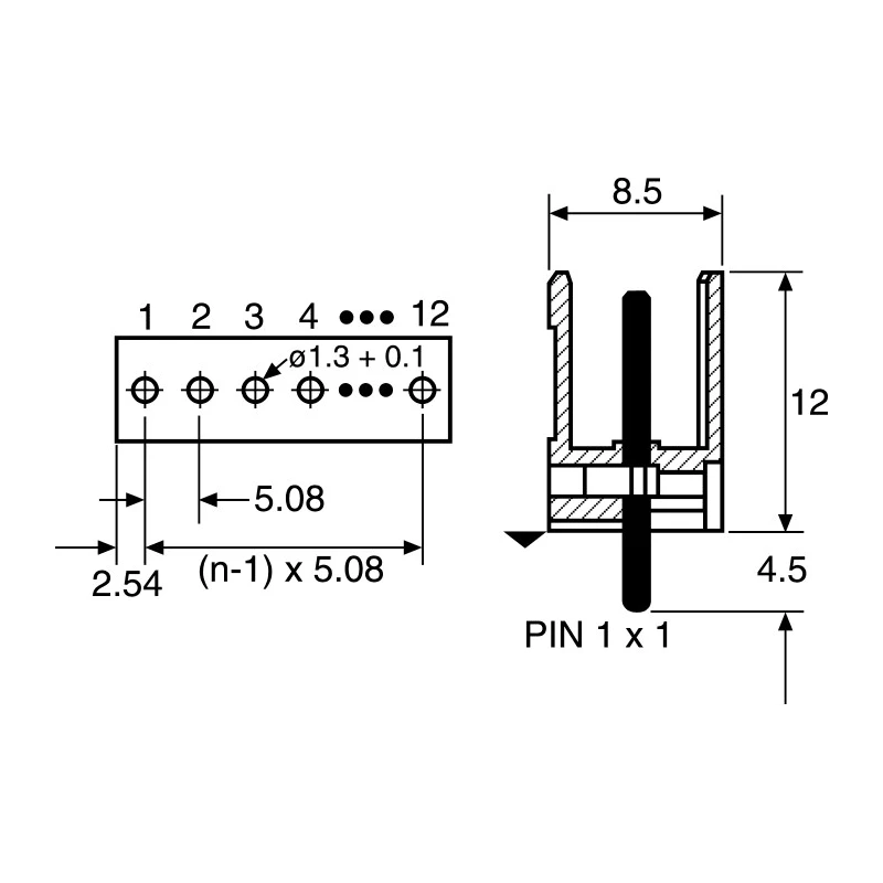 Weidmüller OMNIMATE SL Series Pluggable Terminal Block 14-Contact 5.08 mm Pitch 1 Row 450V 12A 1523060000