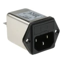 Schaffner 250V AC 2A Panel Mount IEC Filter Male 2 Fuse Faston FN9260B-2-06