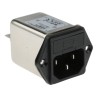 Schaffner 250V AC 2A Panel Mount IEC Filter Male 2 Fuse Faston FN9260B-2-06