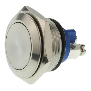 Schurter MCS ES 18 Series Push Button Switch, Momentary Operation, Through Hole Mount, 19 mm Cutout, SPST Contact 1301.9560