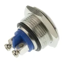 Schurter MCS ES 18 Series Push Button Switch, Momentary Operation, Through Hole Mount, 19 mm Cutout, SPST Contact 1301.9560