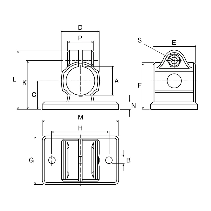 Rose+Krieger M6 Thread Flange Clamp 18 mm K20018CCE