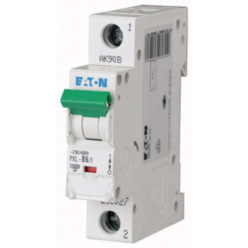 Eaton xPole Miniature Circuit Breaker, 1-Pole, 6A Current Rating, Type C Tripping, 400V AC, 48V DC, 10 kA 236053 PXL-C6/1