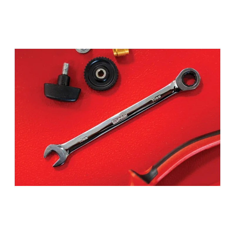 RS PRO Combination Ratchet Spanner 10 mm, 160mm Overall 487-056