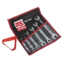 RS PRO 6-Piece Chrome Vanadium Alloy Steel Double Headed Open End Spanner Set Imperial Sizes 487-062