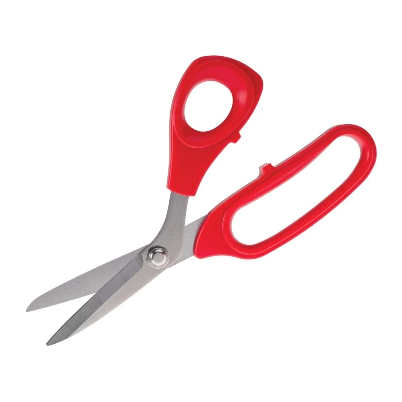 RS PRO 200mm Stainless Steel Heavy Duty Scissor with Red Thermoplastic Rubber Injection Handle 487-101
